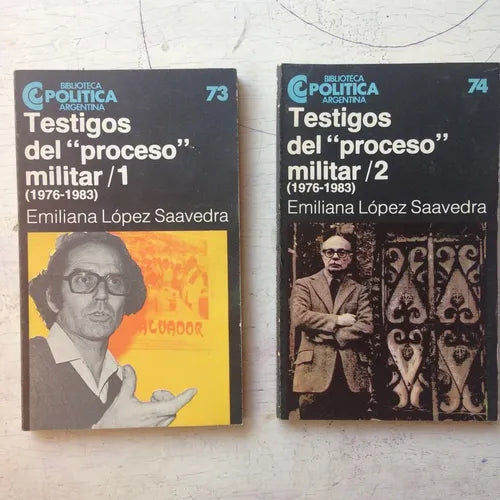 Libro usado en venta: Testigos del proceso militar (1976-1983) (2 Tomos) de Emiliana Lopez Saavedra; Centro Editor de America Latina impreso en 19841.1