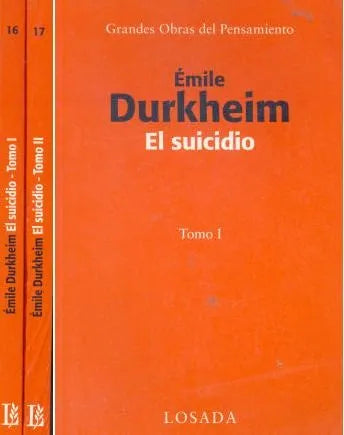 Libro usado en venta: El suicidio de Emile Durkheim; editorial Losada impreso en 2008 realizamos envios a todo el mundo.1