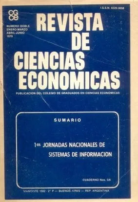 Libro usado en venta: Revista de ciencias economicas - Cuaderno N? 5/6 de Amadeo Fonzo; Colegio de graduados de ciencias economicas impreso en 19791.1