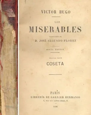 Libro usado en venta: Los miserables - Segunda Parte de Victor Hugo; editorial Garnier Hermanos impreso en 1896 realizamos envios a todo el mundo.1