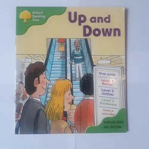 Libro usado en venta: Up and down de Roderick Hunt - Alex Brychta; editorial Oxford University Press impreso en 2003 realizamos envios a todo el mundo.1