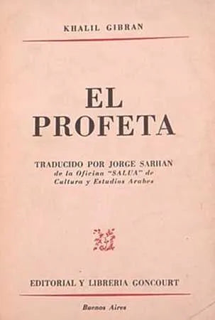 Libro usado en venta: El profeta de Khalil Gibran; editorial Goncourt impreso en 1975 realizamos envios a todo el mundo.1