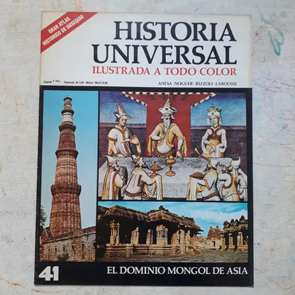 Libro usado en venta: El dominio Mongol de Asia N?41 de Historia Universal; editorial Noguer impreso en 1974 realizamos envios a todo el mundo.1