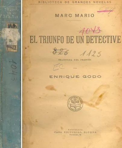 Libro usado en venta: El triunfo de un detective de Marc Mario; editorial Ramon Sopena realizamos envios a todo el mundo.1