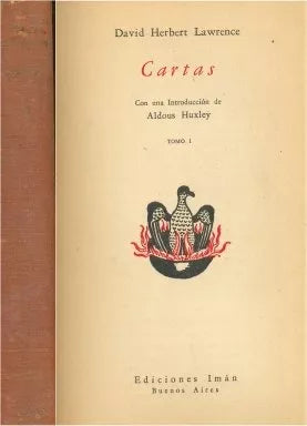 Libro usado en venta: Cartas (Tomo 1) de D. H. Lawrence (David Herbert Lawrence); editorial Iman impreso en 1945 realizamos envios a todo el mundo.1