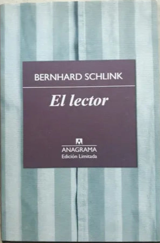 Libro usado en venta: El lector de Bernhard Schlink; editorial Anagrama impreso en 2013 realizamos envios a todo el mundo.1