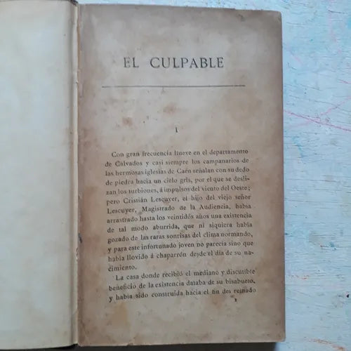 Libro usado en venta: El culpable de F. Cupe; realizamos envios a todo el mundo.1