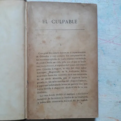Libro usado en venta: El culpable de F. Cupe; realizamos envios a todo el mundo.1