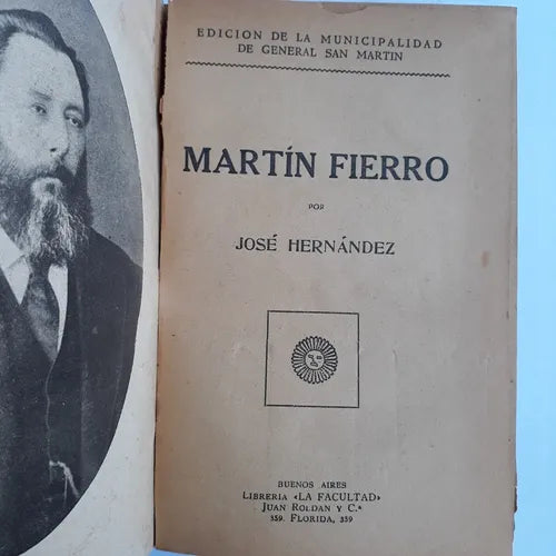 Libro usado en venta: Martin Fierro de Jose Hernandez; editorial La Facultad impreso en 1935 realizamos envios a todo el mundo.1