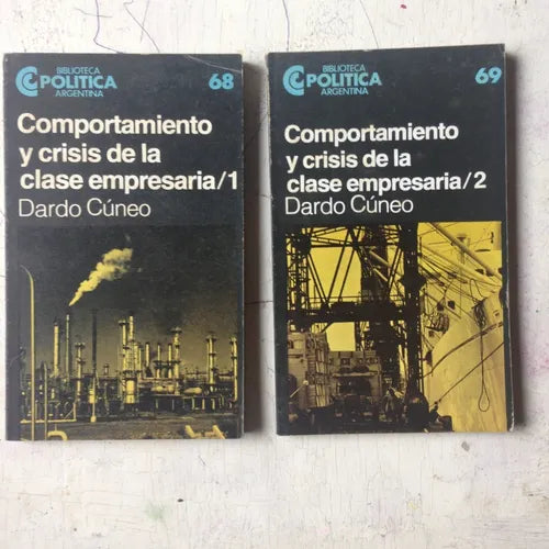 Libro usado en venta: Comportamiento y crisis de la clase empresaria (2 Tomos) de Dardo Cuneo; Centro Editor de America Latina impreso en 1984.1