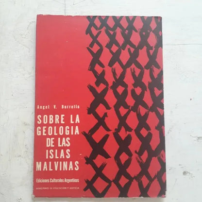 Libro usado en venta: Sobre la geologia de las Islas Malvinas de Angel V. Borrello; editorial Ediciones Culturales Argentinas impreso en 1963.1