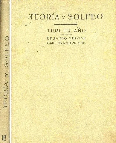 Libro usado en venta: Teoria y solfeo de Eduardo Melgar - Carlos R. Larrimbe; editorial Kapelusz impreso en 1943 realizamos envios a todo el mundo.1