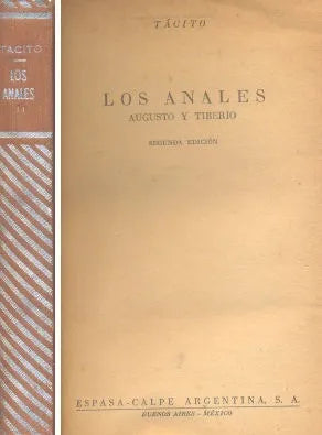 Libro usado en venta: Los anales de Tacito; editorial Espasa - Calpe impreso en 1948 realizamos envios a todo el mundo.1