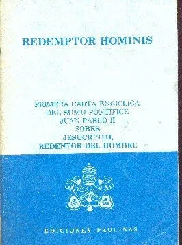 Libro usado en venta: Primera carta enciclica de Redemptor Hominis; editorial Paulinas impreso en 1979 realizamos envios a todo el mundo.1
