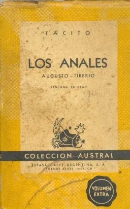 Libro usado en venta: Los anales de Tacito; editorial Espasa - Calpe impreso en 1948 realizamos envios a todo el mundo.1