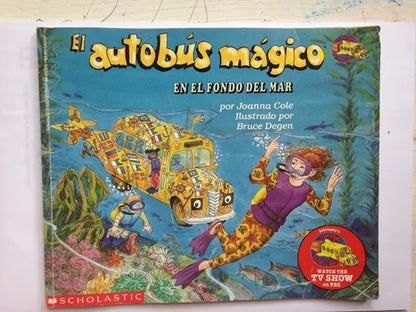 Libro usado en venta: El autobus magico en el fondo del mar de Joanna Cole; editorial Scholastic impreso en 1993 realizamos envios a todo el mundo.1