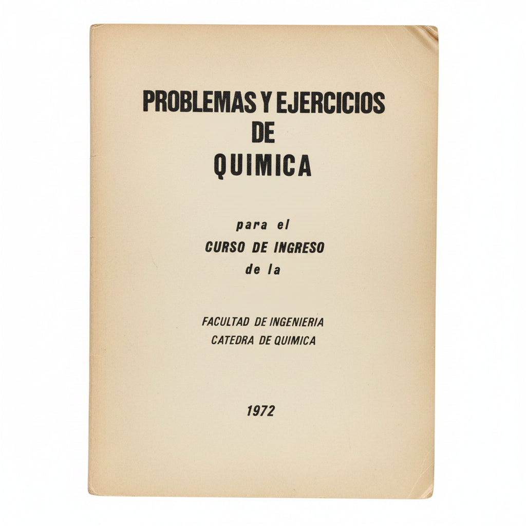 Libro usado en venta: Problemas y ejercicios de quimica - Curso ingreso; impreso en 1972 realizamos envios a todo el mundo.1