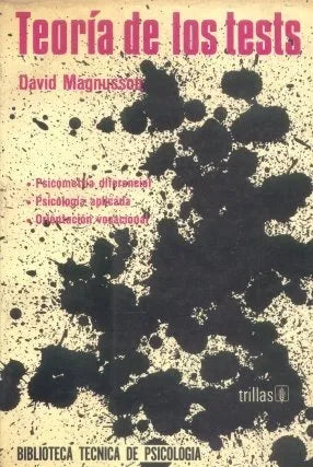 Libro usado en venta: Teoria de los tests de David Magnusson; editorial Trillas impreso en 1972 realizamos envios a todo el mundo.1