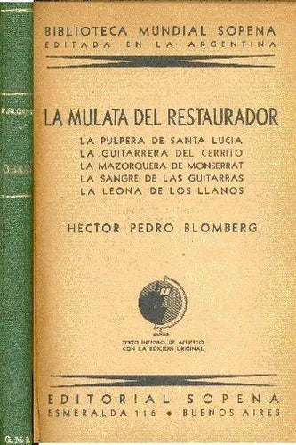 Libro usado en venta: Obras de Hector Pedro Blomberg; editorial Ramon Sopena impreso en 1938 realizamos envios a todo el mundo.1