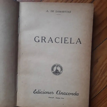 Libro usado en venta: Graciela de A. De La Martine; editorial Anaconda impreso en 1937 realizamos envios a todo el mundo.1