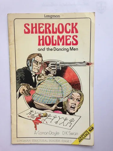 Libro usado en venta: Sherlock Holmes and the dancing men - Stage 1 de Arthur Conan Doyle; editorial Longman impreso en 1992 envios a todo el mundo.1