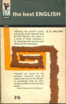 Libro usado en venta: The best english de G. H. Vallins; editorial Pan Books impreso en 1963 realizamos envios a todo el mundo.1