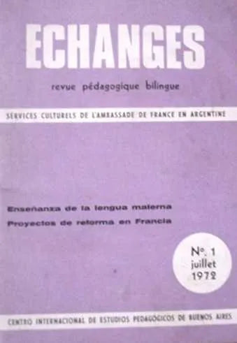 Libro usado en venta: Echanges; editorial Centro internacional de estudios pedagogicos de Bs. As. impreso en 1972 realizamos envios a todo el mundo.1