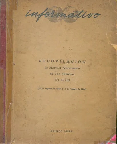 Libro usado en venta: Recopilacion de material seleccionado de los numeros 171 al 220; realizamos envios a todo el mundo.1
