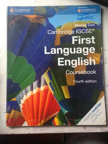 Libro usado en venta: First Language English - Coursebook de Marian Cox; editorial Cambridge University Press impreso en 2010 envios a todo el mundo.1