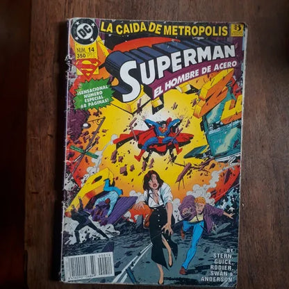 Libro usado en venta: Superman el hombre de acero - La caida de Metropolis de Stern - Guice - Rodier - Swan - Anderson; editorial DC impreso en 1994.1