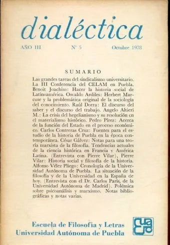 Libro usado en venta: Dialectica - Volumen 5; editorial Libros de Mexico impreso en 1978 realizamos envios a todo el mundo.1