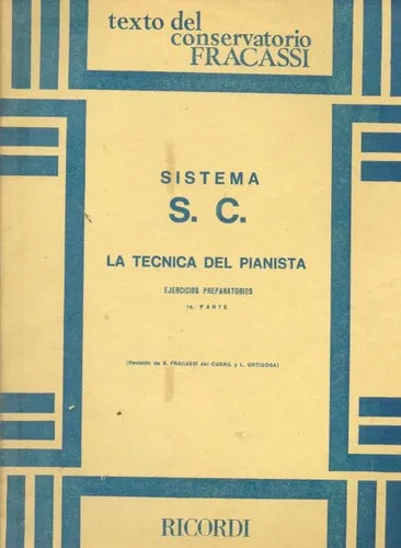 Libro usado en venta: La tecnica del pianista; editorial Ricordi impreso en 1977 realizamos envios a todo el mundo.1