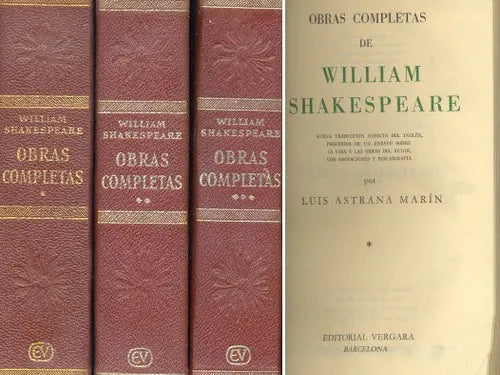 Libro usado en venta: Obras completas de William Shakespeare; editorial Vergara impreso en 1974 realizamos envios a todo el mundo.1