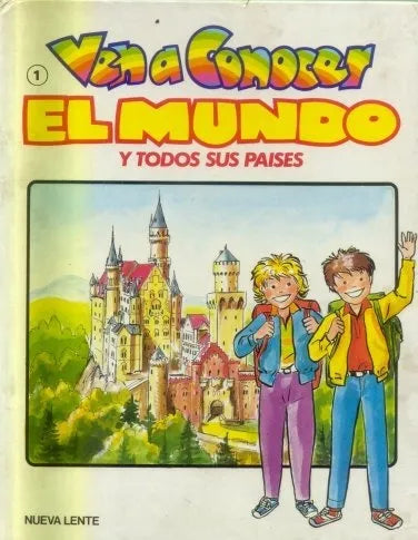 Libro usado en venta: Ven a conocer el mundo y todos sus paises - tomo 1; editorial Nueva lente impreso en 1986 envios a todo el mundo.1