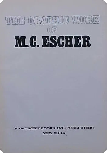 Libro usado en venta: The graphic Work de M. C. Escher; editorial Hawthorn impreso en 1961 realizamos envios a todo el mundo.1