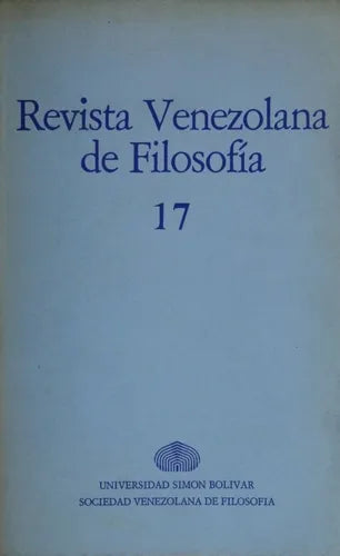 Libro usado en venta: Revista venezolana de filosof?a N? 17 de Universidad Simon Bolívar - Venezolana de Filosofía; Universidad Simón Bolívar 19831.1