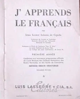 Libro usado en venta: J' apprends le francais de Irma Leonor Loiseau de Cepeda; editorial Luis Lasserre impreso en 1967 envios a todo el mundo.1