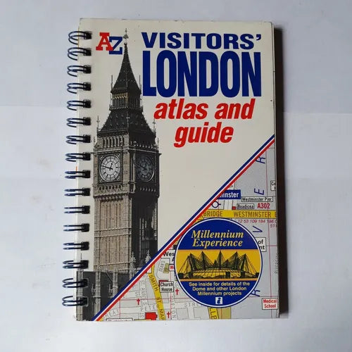 Libro usado en venta: Visitors' London atlas and guide; editorial A-Z impreso en 1999 realizamos envios a todo el mundo.1