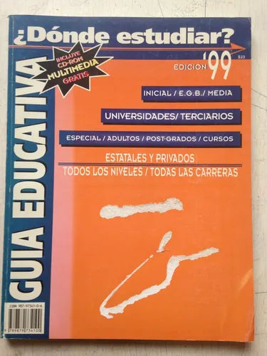 Libro usado en venta: ?D?nde estudiar? (No incluye CD-Rom) de Guia Educativa; editorial Grupo Editor Asociados impreso en 1999 envios a todo el mundo.1