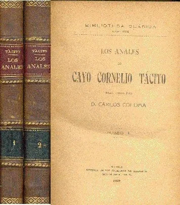 Libro usado en venta: Los anales de Tacito; editorial Libreria de los sucesores de Hernando impreso en 1909 realizamos envios a todo el mundo.1