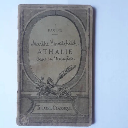 Libro usado en venta: Athalie tragedie de Racine; editorial Hachette realizamos envios a todo el mundo.1