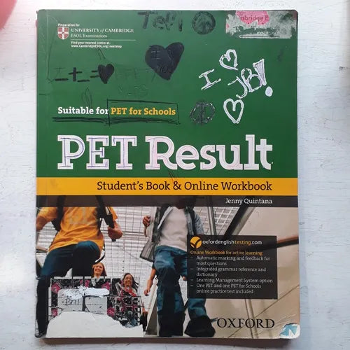 Libro usado en venta: Pet result - Student's book & Online Workbook de Jenny Quintana; editorial Oxford University Press impreso en 2010.1