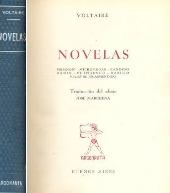 Libro usado en venta: Novelas de Voltaire; editorial Argonauta impreso en 1944 realizamos envios a todo el mundo.1