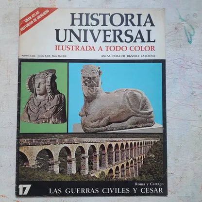 Libro usado en venta: Roma y Cartago - Las guerras civiles y Cesar N?17 de Historia Universal; editorial Noguer impreso en 1974 envios a todo el mundo.1