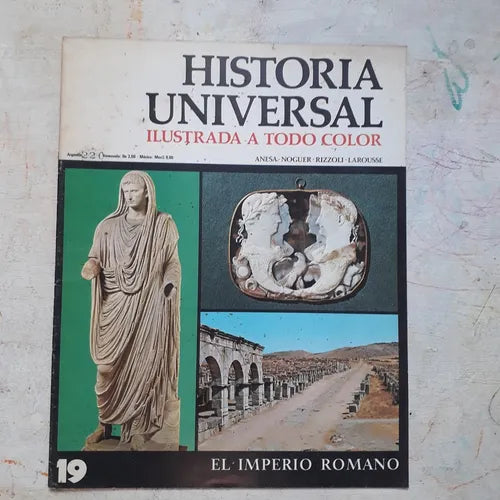 Libro usado en venta: El Imperio Romano N?19 de Historia Universal; editorial Noguer impreso en 1974 realizamos envios a todo el mundo.1