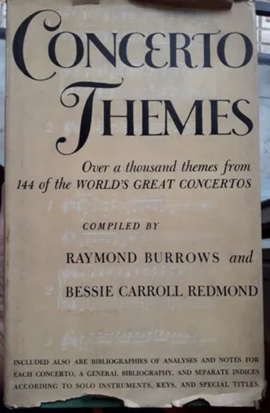 Libro usado en venta: Concerto Themes - Over a thousand themes from 144 of the World's Great Concertos de Burrows - Redmond; Simon and Schuster 1951.1