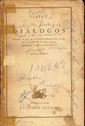 Libro usado en venta: Dialogos de Platon; editorial Espasa - Calpe impreso en 1949 realizamos envios a todo el mundo.1
