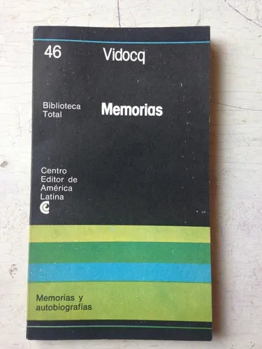 Libro usado en venta: Memorias de Vidocq; editorial Centro Editor de America Latina impreso en 1977 realizamos envios a todo el mundo.1