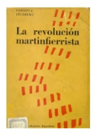 Libro usado en venta: La revolucion martinfierrista de Cordova Iturburu; editorial Ediciones Culturales Argentinas impreso en 1962.1