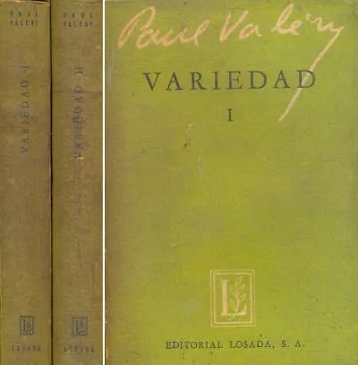 Libro usado en venta: Variedad I - Variedad II de Paul Valery; editorial Losada impreso en 1956 realizamos envios a todo el mundo.1
